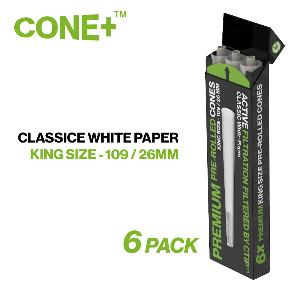 CONE+ King Size - Classic White 6-pack
