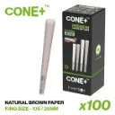 CONE+ King Size - Natural Brown x100