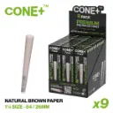 CONE+ 1 ¼ Size - Natural Brown 9-pack