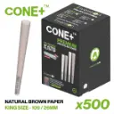 CONE+ King Size - Natural Brown x500