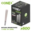 CONE+ 1 ¼ Size - Natural Brown x600